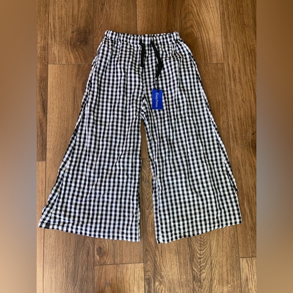 Chou Yatou Black and White Gingham Pants - Picture 1 of 4